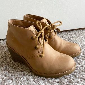 Sperry Tan Wedge Boots